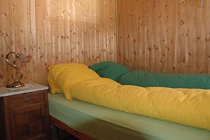 Schlafzimmer im Gufel